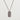 Dior Silver Crystal Dog Tag Charm Necklace