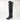 Chanel Black Thigh High Leather Logo Boots