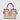 Coach Pink Metallic Woven Basket Tote Bag